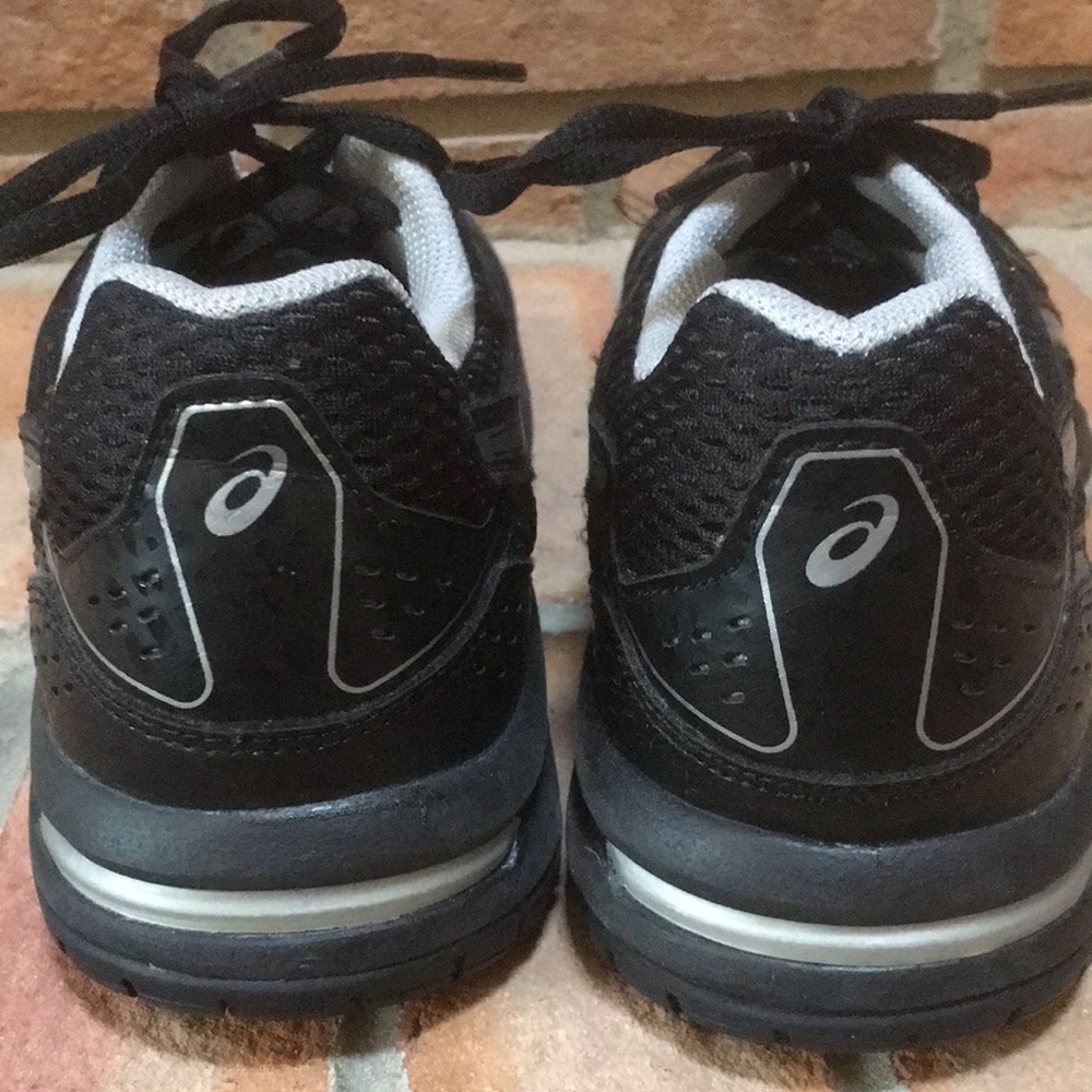 Asics GelRocket Black/Silver Volleyball Shoes Size 6 Gem